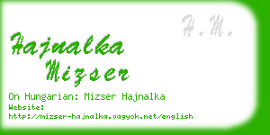 hajnalka mizser business card